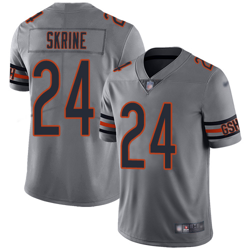 Chicago Bears Limited Silver Men Buster Skrine Jersey NFL Football #24 Inverted Legend->youth nfl jersey->Youth Jersey